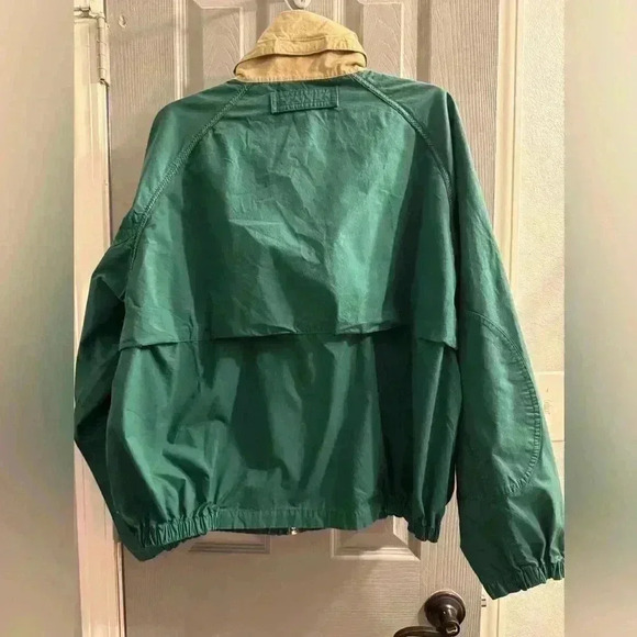 Vintage Regetta Sport green zippered with snaps Windbreaker Jacket Mens size LG - Picture 2 of 13
